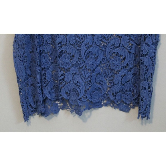 Torrid Crochet Lace Sheer Crop Top Blue Women's 1 1X H10777 - Picture 3 of 7